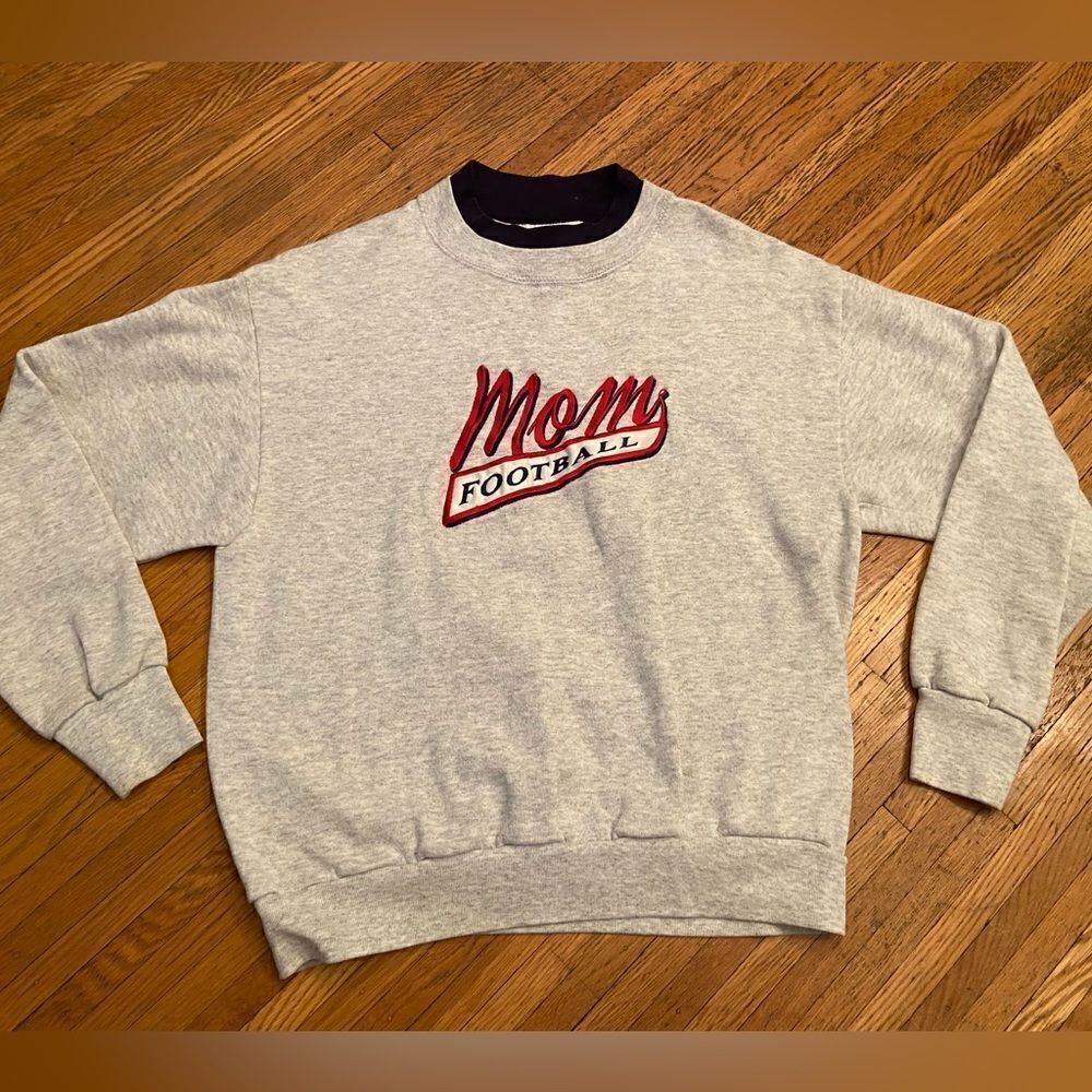 Vintage Football Mom grey crewneck sweatshirt
